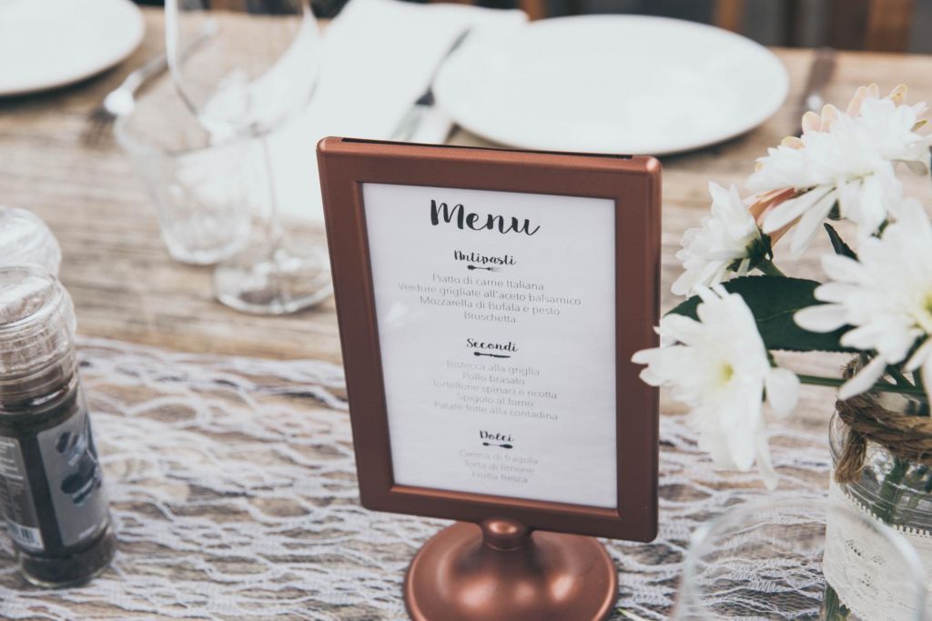 Aidea Menu on a Table