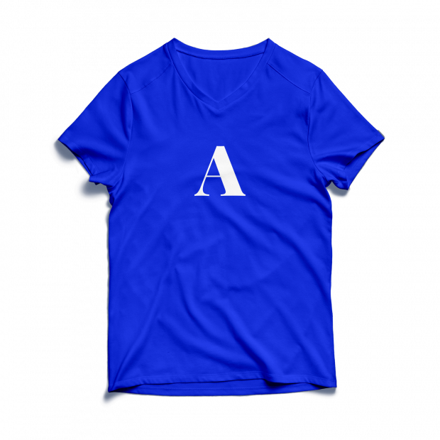 Aidea T-shirt Big A Blue